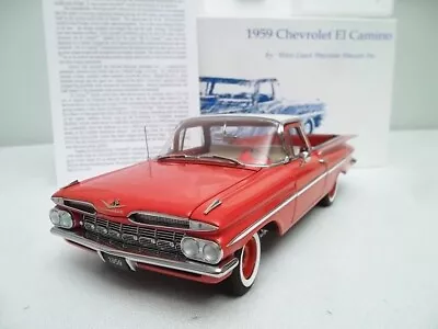 Wcpd 1959 Chevy El Camino Roman Red & White West Coast Precision Diecast 1:24 • $499.99