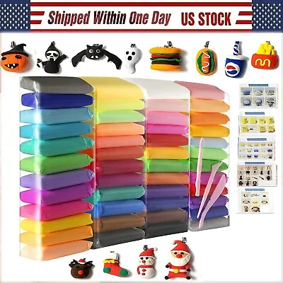 50 Colors Polymer Clay Starter Kit 19 Sculpting Tools Oven Bake Modeling Clay • $18.70