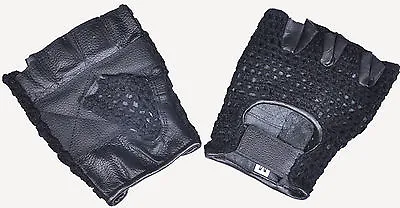£4.49 • Buy Weight Lifting Padded Mesh Leather Gloves Fitness Exercise Training Cycling Gym