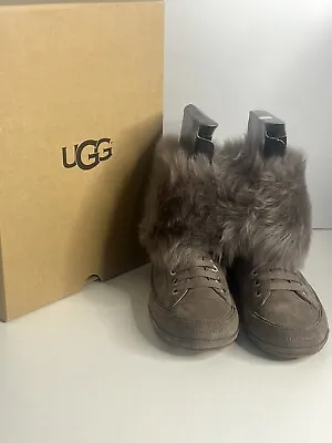 UGG Women's Antoine Fur Fashion Sneaker Boots - Slate Metallic 7.5W • $115.99