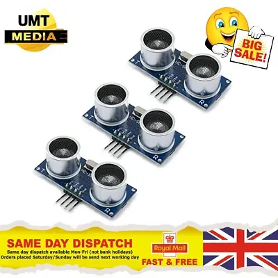 3 X  Ultrasonic Module HC-SR04 Distance Range Transducer Sensor Arduino PI • £4.65