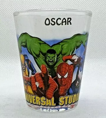 $4.49 • Buy Shot Glass - Universal Studios Marvel OSCAR Hulk Spiderman Captain America