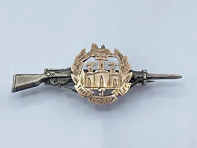 WW1 Sterling Silver & Gold Fronted The Essex Regiment Sweetheart Brooch • $145.24