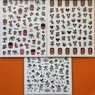 Mickey Mouse Nail Art Stickers Black & Red Black & White New • $2.99