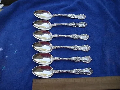 SET 6 Wallace Silverplate FLORAL (1902) TEASPOONS-Independent Order Of Foresters • $46.24