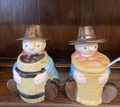  COLLECTIBLE WINDY MILLER  WINDMILL Preserve Pots With Spoon. • £20