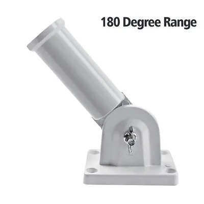 $8.99 • Buy Flag Pole BRACKET Aluminum 1  Inch Diameter Mounting Holder 180° Adjustable