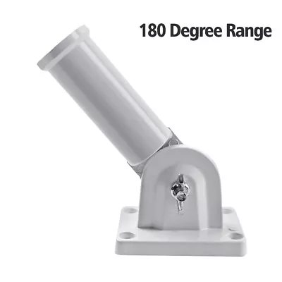 Flag Pole BRACKET Aluminum 1  Inch Diameter Mounting Holder 180° Adjustable • $9.99