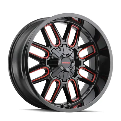 20  Mayhem Cogent 20x9 Black W Prism Red 5x5.5 5x150 Wheel 0mm For Toyota Dodge • $308.99