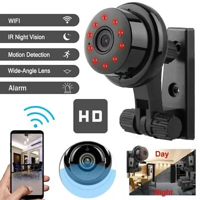 Mini 1080P IP Camera HD WIFI WLAN Webcam Surveillance Camera Night Vision Camera • £15.63