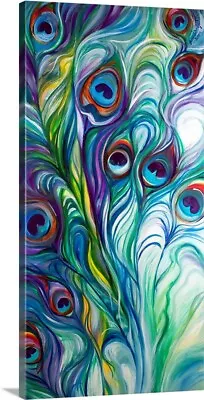 Peacock Abstract Canvas Wall Art Print Peacock Home Decor • $49.99