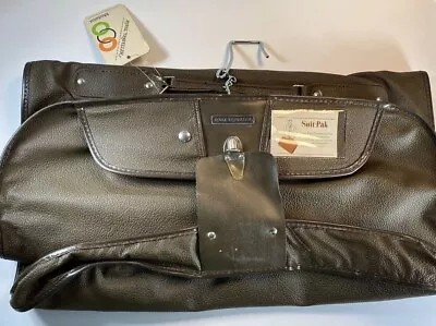 Vintage Royal Traveller Vinyl Mens Suit Pak Garment Bag Luggage Brown Never Used • $38.01