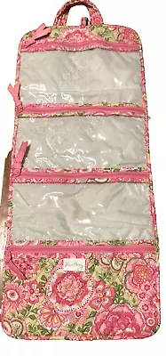 Vera Bradley Petal Pink Floral Foldable Hanging Travel Cosmetic Organizer • $15