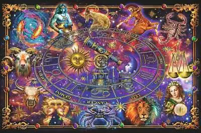 Jigsaw Puzzle Astrology Horoscopes The Zodiac HUGE 3000 Pieces NEW 48  X 32  • $69.99