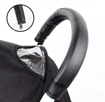 £5.99 • Buy Stroller Grip Handlebar Sleeve Cover For Babyzen YOYO Baby Pram PU Leather Black