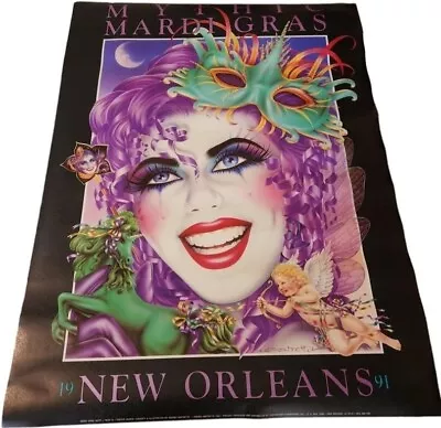 1991 Andrea Mistretta Mythic Mardi Gras New Orleans Poster ~ Year VI • $37.50