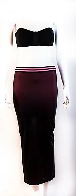 $109 • Buy Adam Selman Sport Sample Pink & Black Athleisure Skirt XS-S NEW