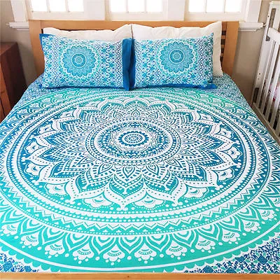 Mandala Indien Queen Size Duvet Doona Cover Throws Quilt Cover Bedding Blanket • £63.32
