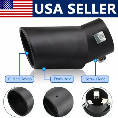 Black Car Exhaust Pipe Tip Rear Tail Throat Muffler Accessories 2.5  Inlet • $7.59