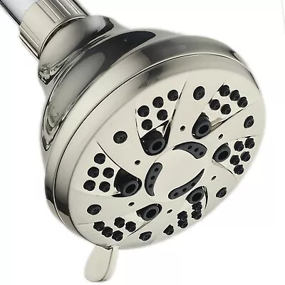 AquaDance Brushed Nickel 3.5  High-Pressure 6 Setting Spiral Shower Head  • $16.99