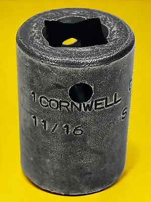 Cornwell Tools USA  11/16  Impact Socket 1/2  Drive  6 Point SAE S3222 • $11.34