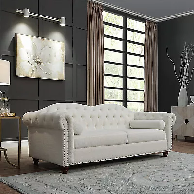 Classic Sofa Couch 3 Seater Sofa Couch Upholstered Sofa Living Room Sofa US • $449.99