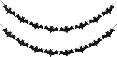 Bat Banner Halloween Decorations Fireplace Mantle Wall Indoor Pack Of 2 4’ Long • $9.55