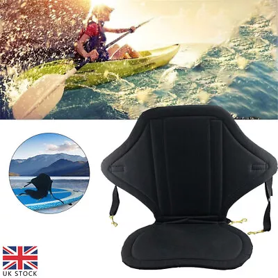 Deluxe Kayak Seat Adjustable Sit On Canoe Back Rest Support Cushion Safety UK • £16.99