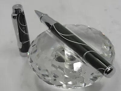 Gorgeous High Quality Kaigelu Black With White Swirl Roller Ball Pen • $35.99