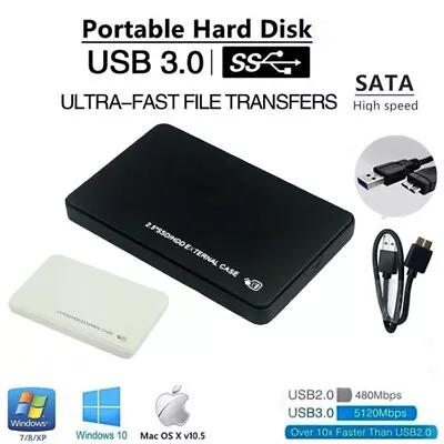 USB 3.0 To SATA Hard Drive Enclosure Caddy Case For 2.5  Inch HDD / SSD External • £5.99