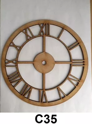 Clock Face Roman Numbers 200mm (20cm) Mdf Laser Cut Craft Hobby • £3.20