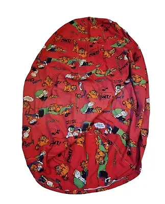 Vintage Garfield Jon Odie Red Bean Bag Chair Cat Retro Chair Seat Zip Up • $32.46