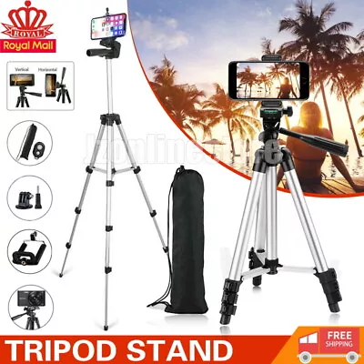 Flexible Portable Aluminum Tripod Stand For Canon Nikon DSLR Camera 106cm Heigh • £7.99