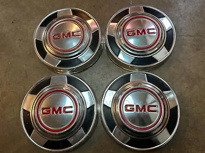 1973-1987 GMC Truck 1/2 Ton Poverty Hub Caps 10.5  Dog Dish Set Of 4 Hubcaps • $99.87