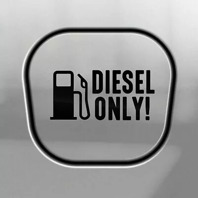 DIESEL ONLY Sticker 120mm Fuel Cap Door 4x4 4wd Ute Truck Decal • $6.90