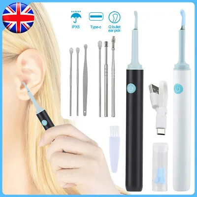 Ear Wax Removal Kit Camera 1920P Smart Bud Cleaner Black IPhone Ipad & Android • £10.69