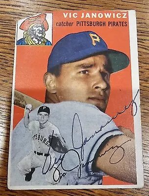 1954 Topps #16 Vic Janowicz Autographed Signed Card - Pirates - Heisman Winner • $65