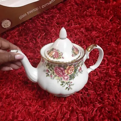 Vintage English Garden Teapot Robinson Design Group Floral Roses 1989 • $25