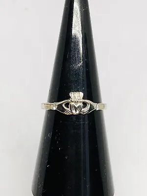 Vintage Sterling Silver Ring Claddagh Irish Love Size 6 Promise Ring • $15