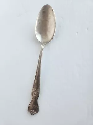 Vintage Marked Italy Salad Serving Spoon Silver Plated A1 Round Antique Vintage • $7.99