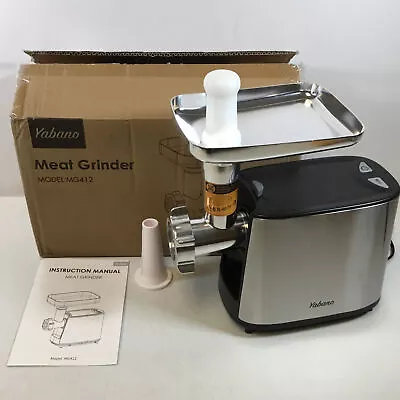 Yabano MG412 Silver Black Heavy Duty Stainless Steel Electric Meat Grinder • $49.99