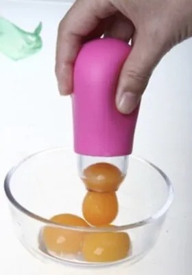 Pink Silicone Egg Separator- Fun Kitchen Gadget Tool  • £1.99