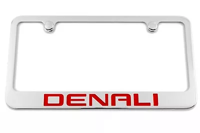 Denali Red Engraved Chrome Plated License Plate Frame Made In USA In-Stock • $33.95