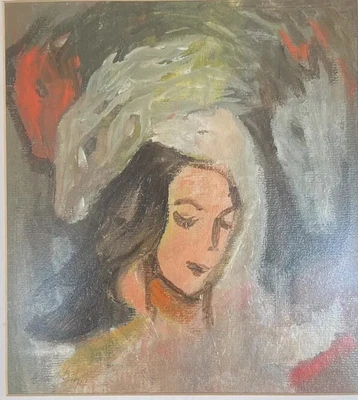 $69 • Buy Original Abstract Oil Painting On Canvas Board Signed Framed Vintage