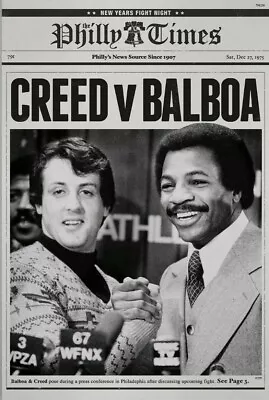 Rocky 1 Newspaper Headline Poster 13x19 Art Print Balboa Creed B2G1 Free • $14.75