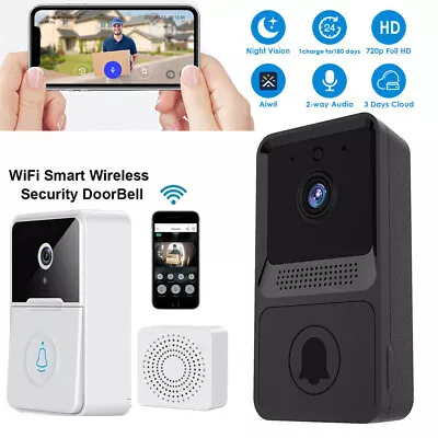 £15.59 • Buy Smart Wireless WiFi Video Doorbell Phone Camera Door Bell Ring Intercom Security