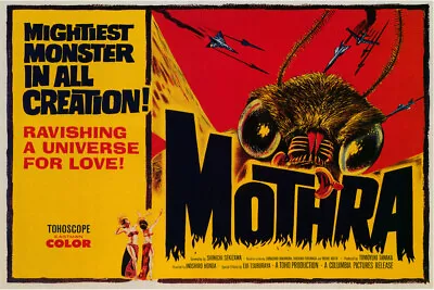 Vintage Science Fiction Horror Movie Poster Mothra • $9.99