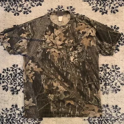 Jerzees Vintage Mossy Oak Break-Up Camo T-Shirt Lightweight Jersey Fabric -L- • $20