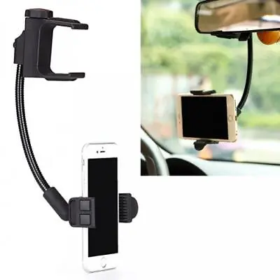 PREMIUM CAR MOUNT REAR VIEW MIRROR HOLDER DOCK CRADLE For CELL PHONES • $16.78