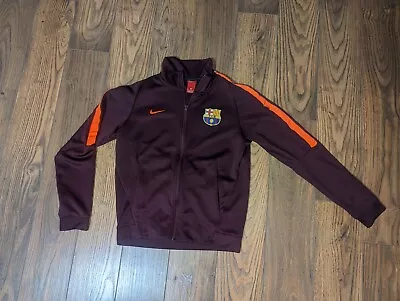 Nike FC Barcelona Jacket Crimson Full Zip Training Soccer Womens Size Small • $21.95